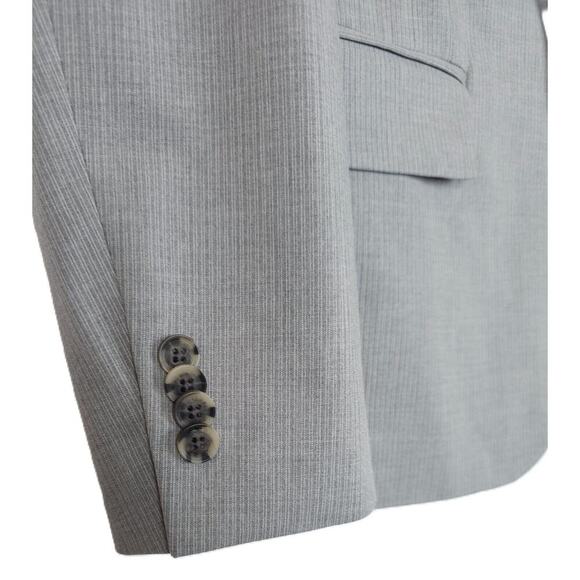 Ben Sherman Men's Skinny-Fit Stretch Suit Jacket Grey White Pinstripe 36S NWT - Picture 5 of 7